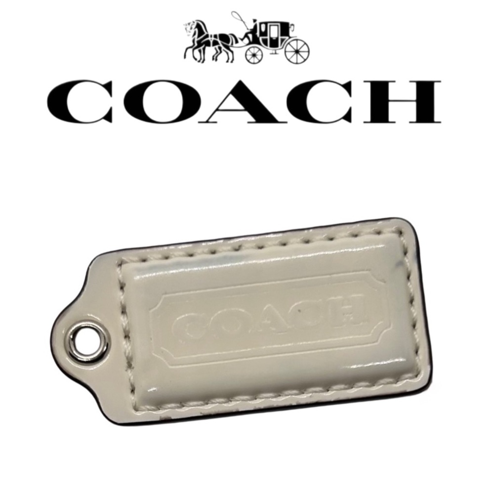 Coach Off White Patent Leather Purse Hangtag - Picture 2 of 8